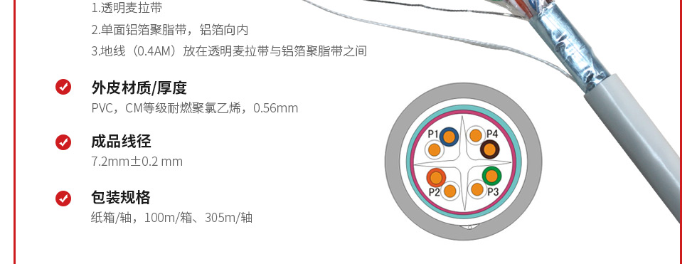 六类铝箔屏蔽网线